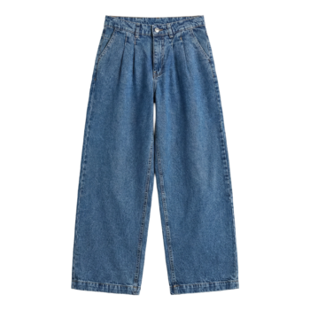 BLUE PLATTED  PANTS